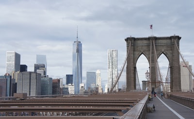 纽约布鲁克林大桥的风景摄影
